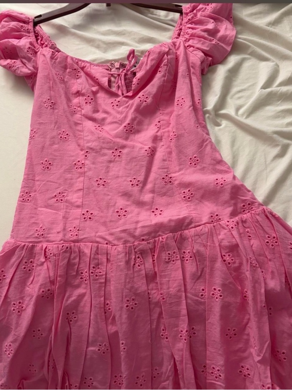 Hello Molly Pink Eyelet Summer Dress